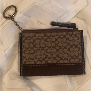 Coach card case keychain